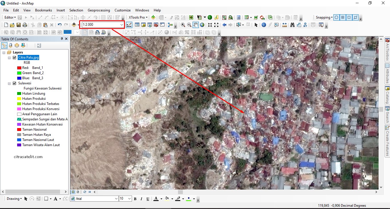 Citra Satelit Resolusi Tinggi Kota Palu